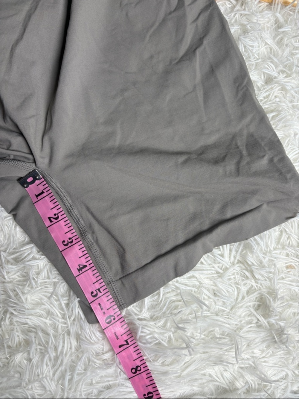 SKIMS Gray V-Neck Slip Romper with Spaghetti Straps - Picture 5 of 5